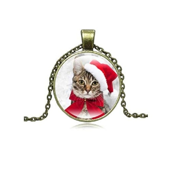 Christmas Kitty Necklace - Picture 1 of 1